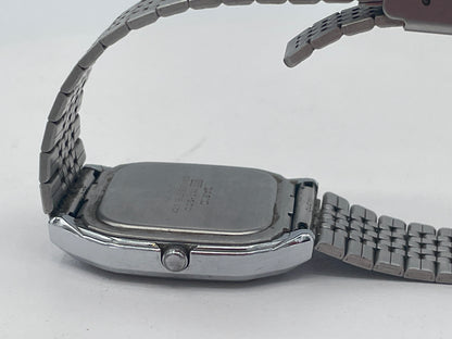 Vintage 1980s Casio MQ-300 Quartz Watch - 32mm Black Dial Stainless Steel Retro Watch