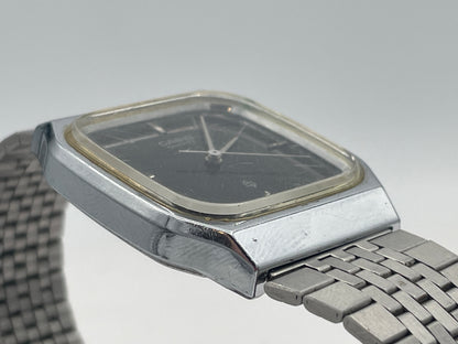 Vintage 1980s Casio MQ-300 Quartz Watch - 32mm Black Dial Stainless Steel Retro Watch