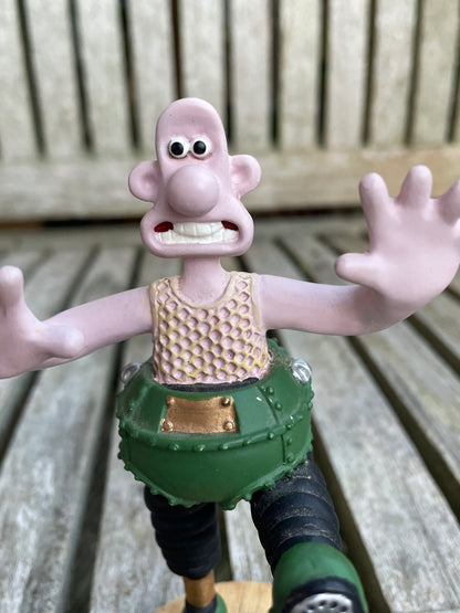 Original Wallace and Gromit Wrong Trousers Wallace figurine 1993 12cm tall