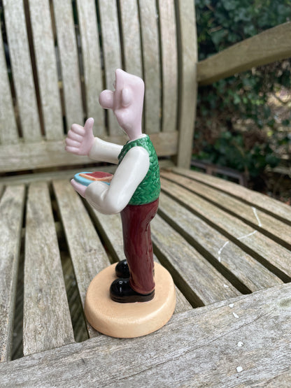 First Edition Wallace and Gromit Coalport hand painted porcelain Wallace figurine 14.5cm tall 2004