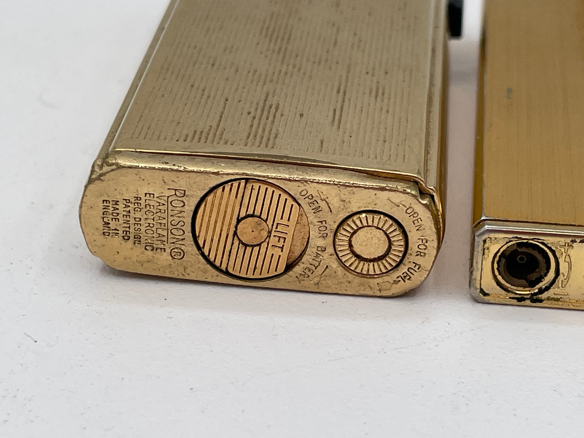 Vintage Trio of Collectible Pocket Lighters: Ronson Varaflame, Win 3000, and M-2500 Piezo Electric – Mid-to-Late 20th Century