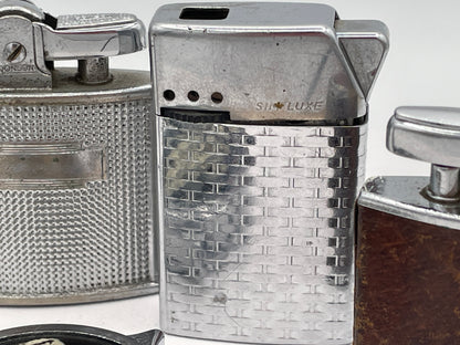 Vintage Sextet of Collectible Pocket Lighters: Ronson, Sim, and Marilyn Monroe Champ – Mid-20th Century & Modern
