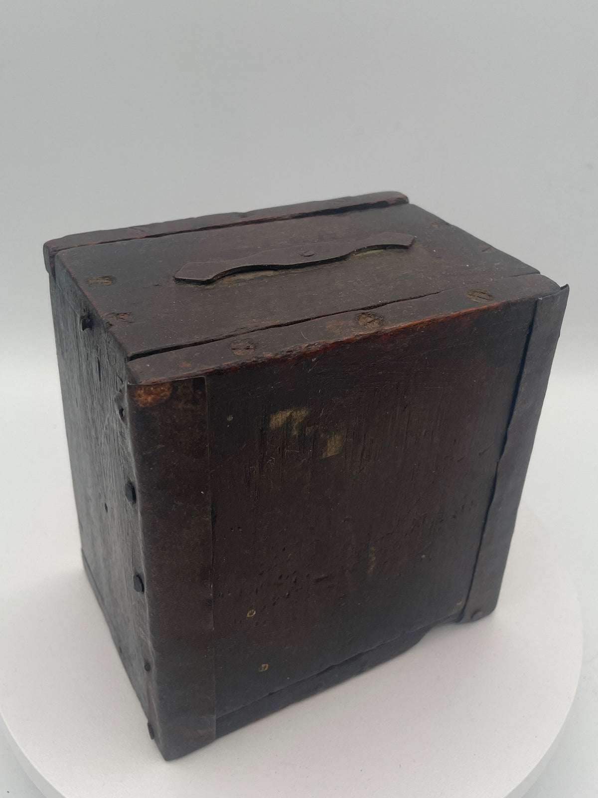 Vintage Homemade Folk Art Pocket Watch Stand and Travel Case – 1920s/1930s Wooden Mantel Display