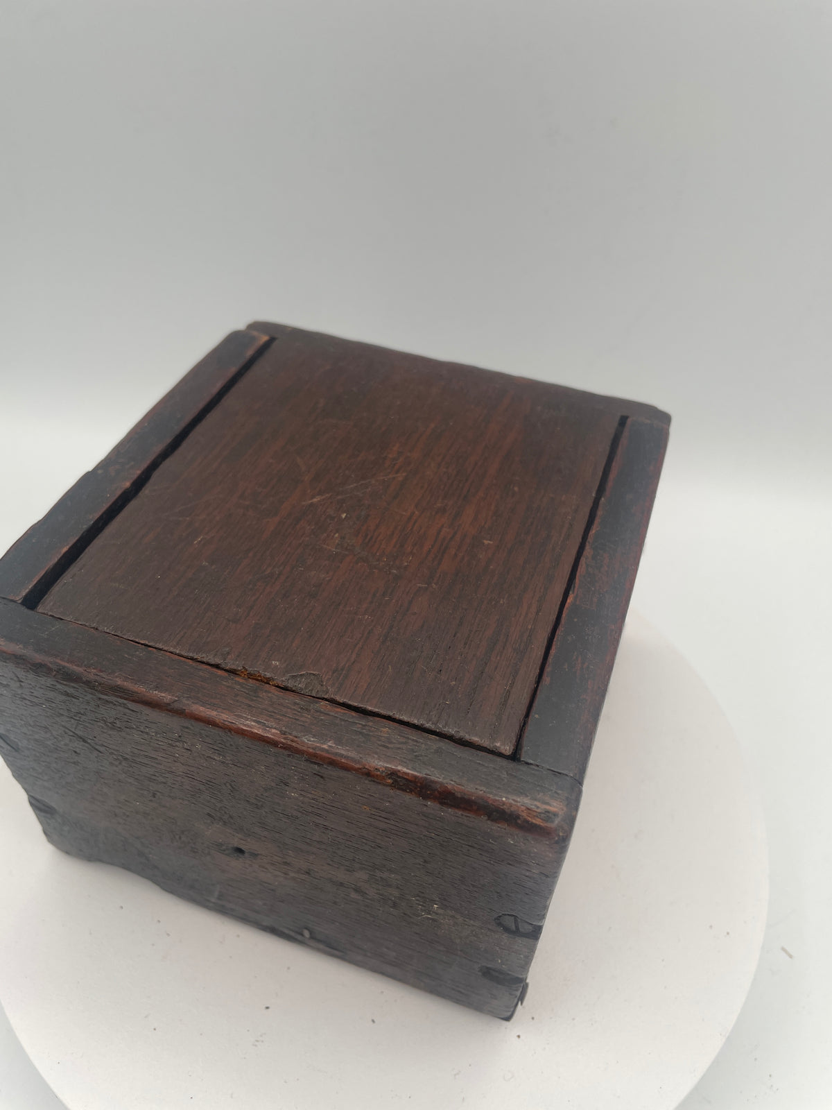 Vintage Homemade Folk Art Pocket Watch Stand and Travel Case – 1920s/1930s Wooden Mantel Display