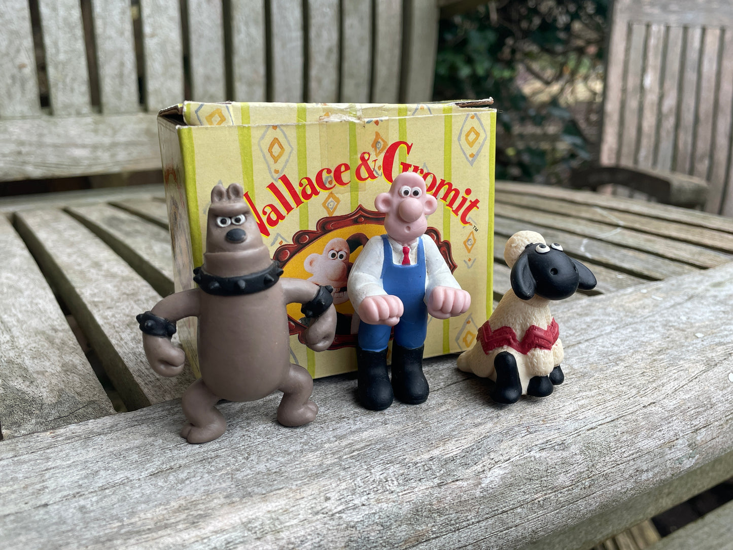 Original box of Wallace and Gromit characters from A Close Shave