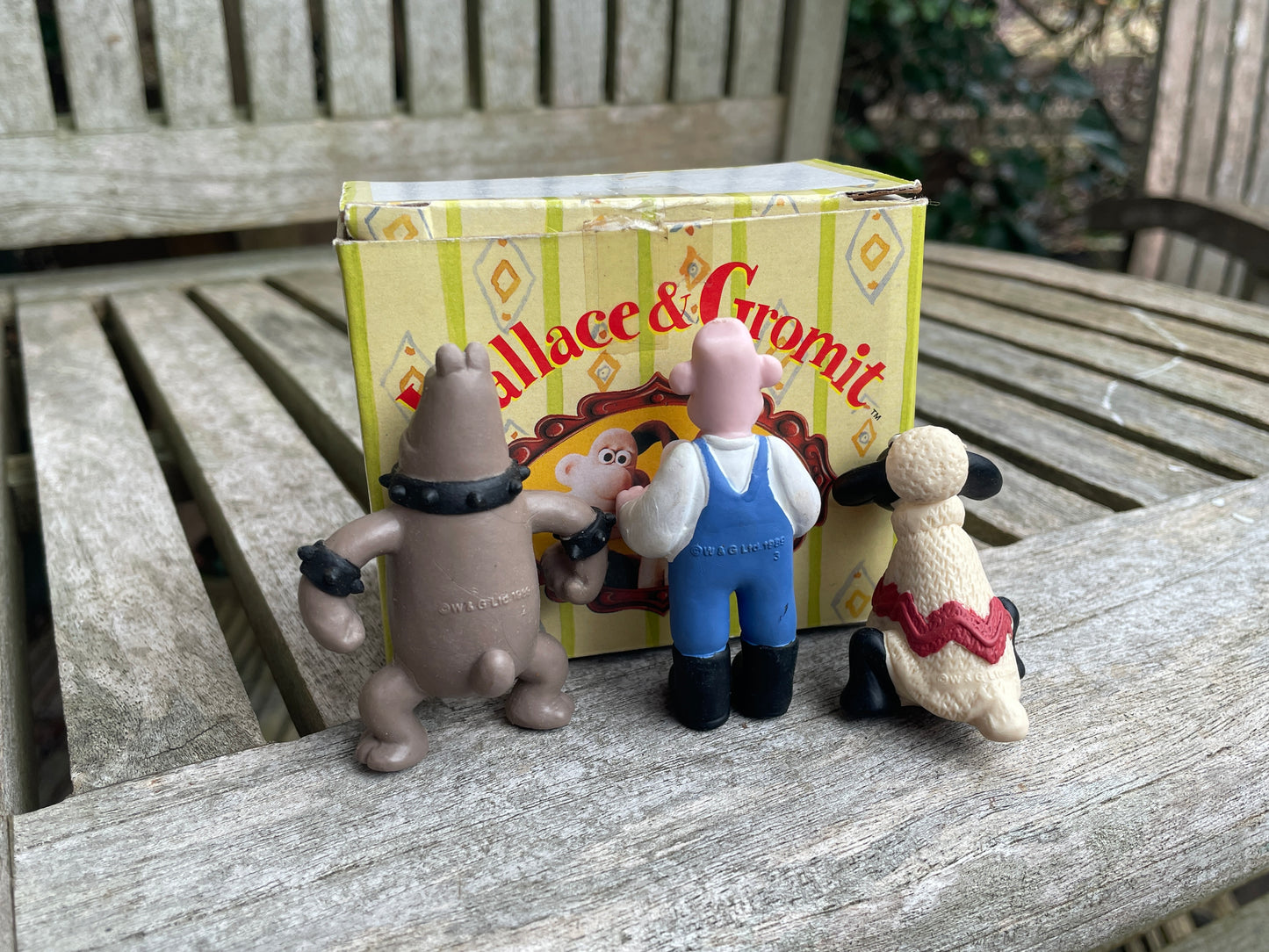 Original box of Wallace and Gromit characters from A Close Shave