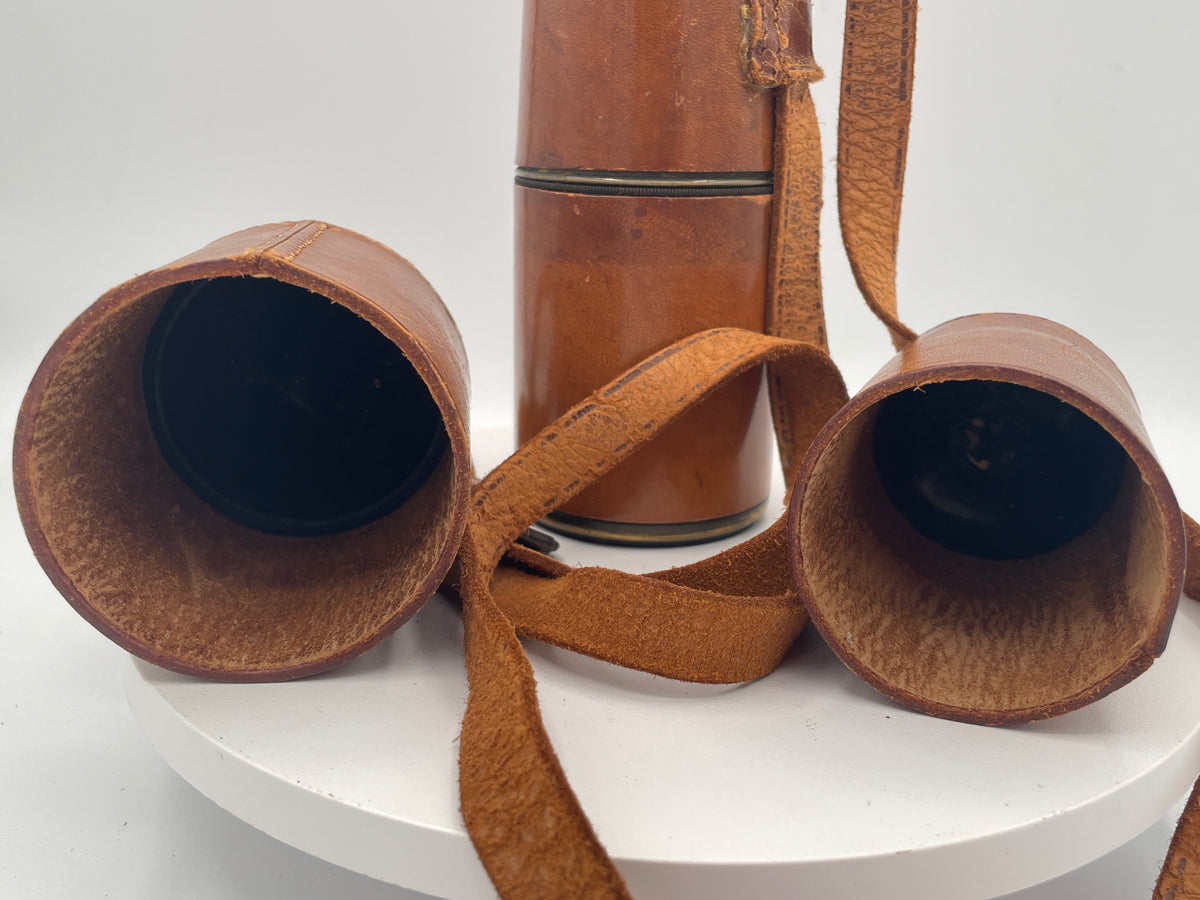 Antique Aitchison London "The Target" Brass & Leather Field Telescope – No. 5892 with Original Case
