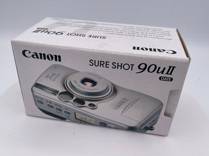 Canon Sure Shot 90u II Date 35mm Point & Shoot Film Camera – Mint Unused Condition in Original Box