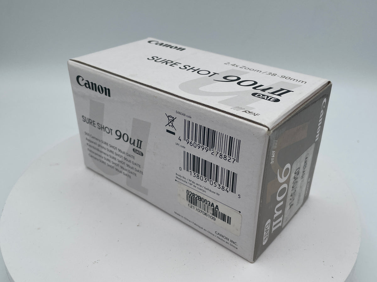 Canon Sure Shot 90u II Date 35mm Point & Shoot Film Camera – Mint Unused Condition in Original Box