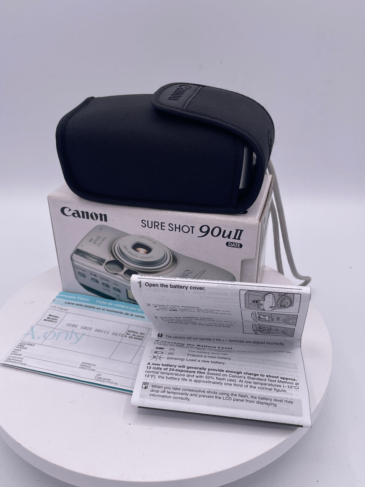 Canon Sure Shot 90u II Date 35mm Point & Shoot Film Camera – Mint Unused Condition in Original Box