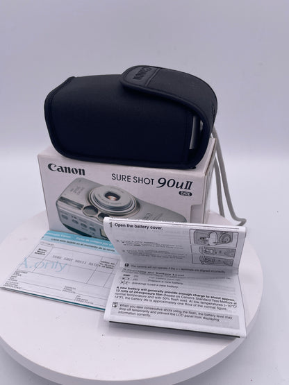 Canon Sure Shot 90u II Date 35mm Point & Shoot Film Camera – Mint Unused Condition in Original Box