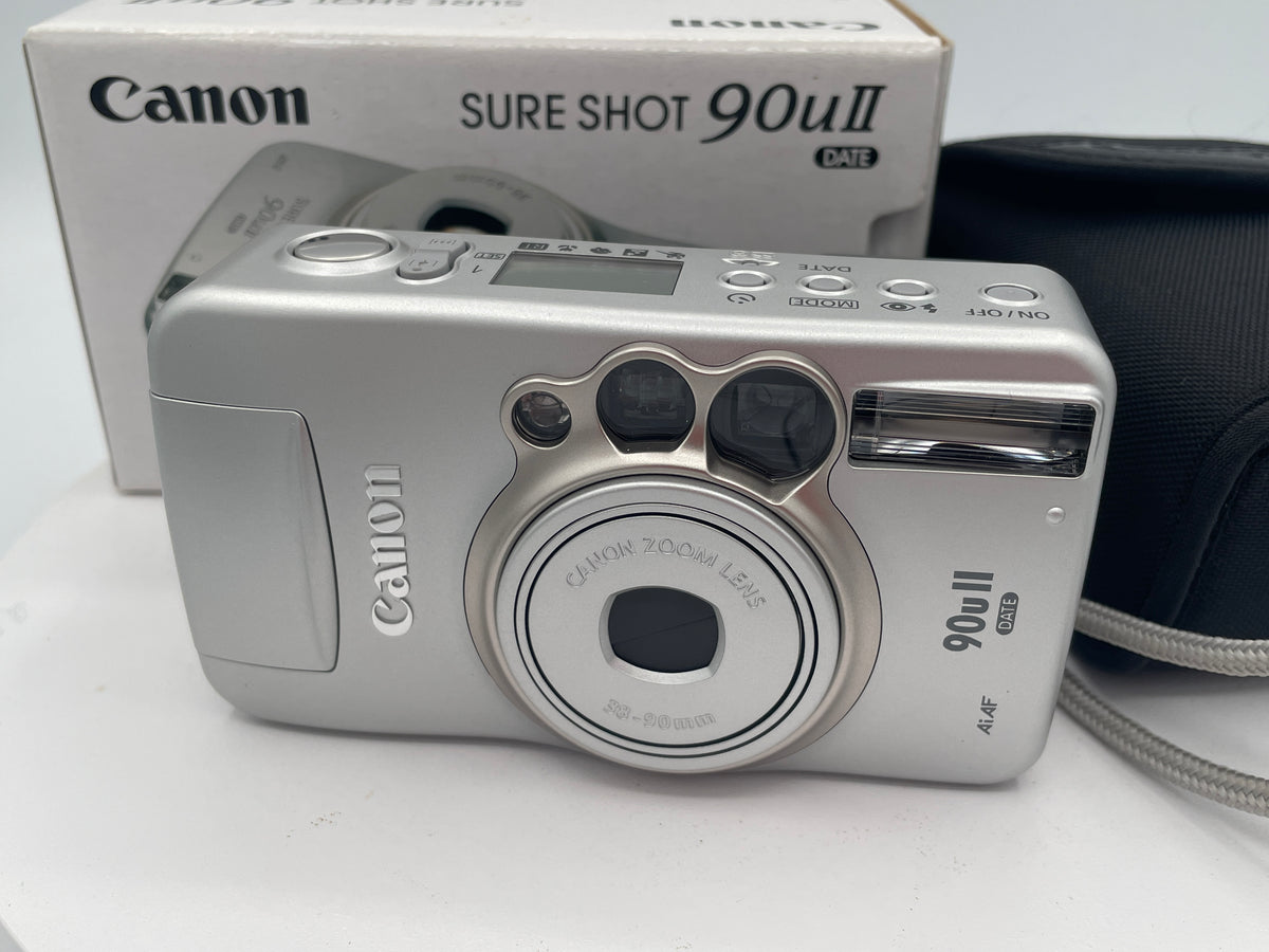 Canon Sure Shot 90u II Date 35mm Point & Shoot Film Camera – Mint Unused Condition in Original Box