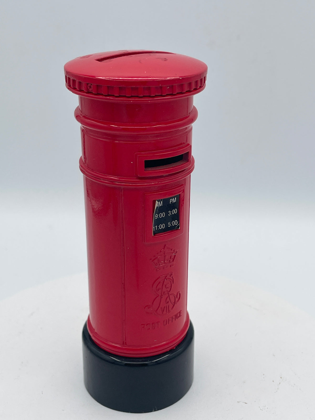 Vintage Cast Metal British Post Box Money Box / Piggy Bank – 15cm Royal Mail Pillar Box