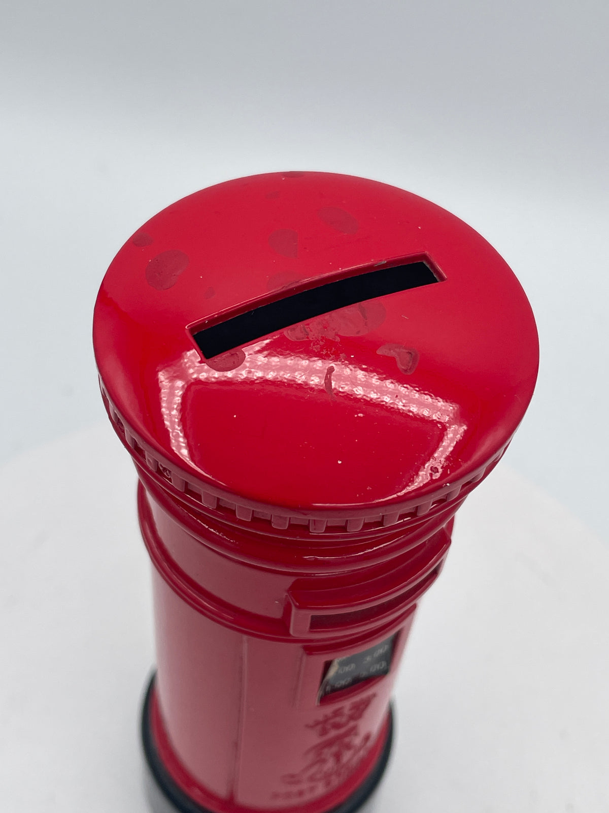 Vintage Cast Metal British Post Box Money Box / Piggy Bank – 15cm Royal Mail Pillar Box