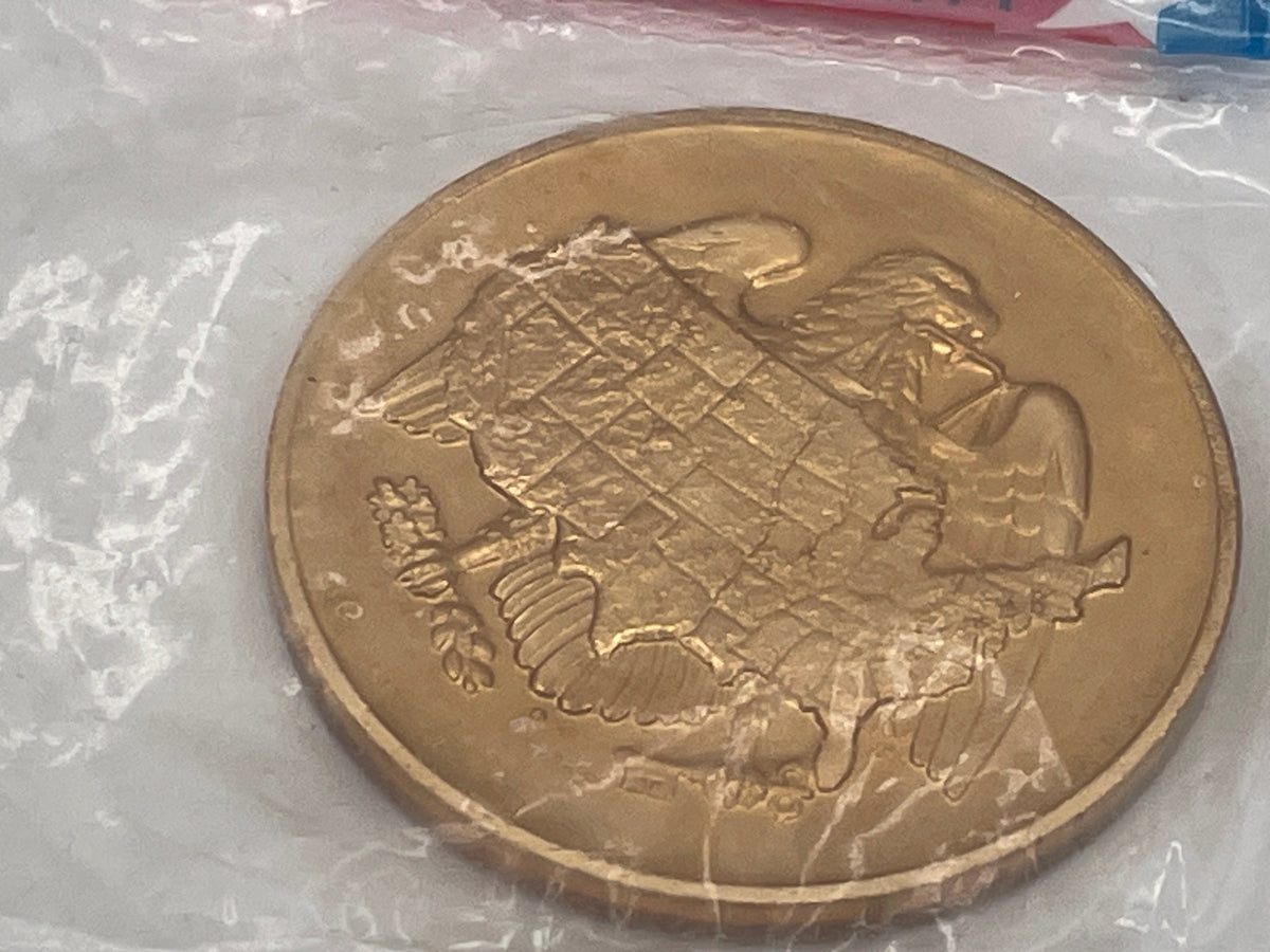 Pair of Vintage 1969 US Mint Philadelphia Opening Commemorative Bronze Medals in Original Packaging