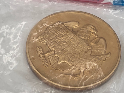 Pair of Vintage 1969 US Mint Philadelphia Opening Commemorative Bronze Medals in Original Packaging