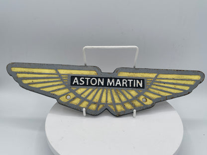Vintage Cast Iron Aston Martin Winged Garage Sign / Wall Plaque – 33cm Wide