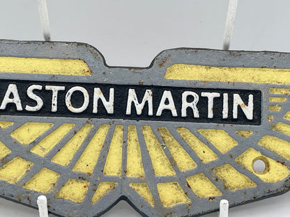 Vintage Cast Iron Aston Martin Winged Garage Sign / Wall Plaque – 33cm Wide