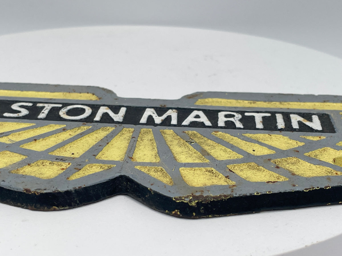 Vintage Cast Iron Aston Martin Winged Garage Sign / Wall Plaque – 33cm Wide