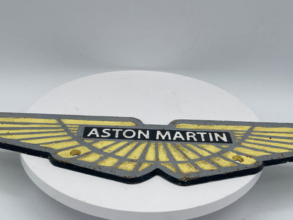 Vintage Cast Iron Aston Martin Winged Garage Sign / Wall Plaque – 33cm Wide