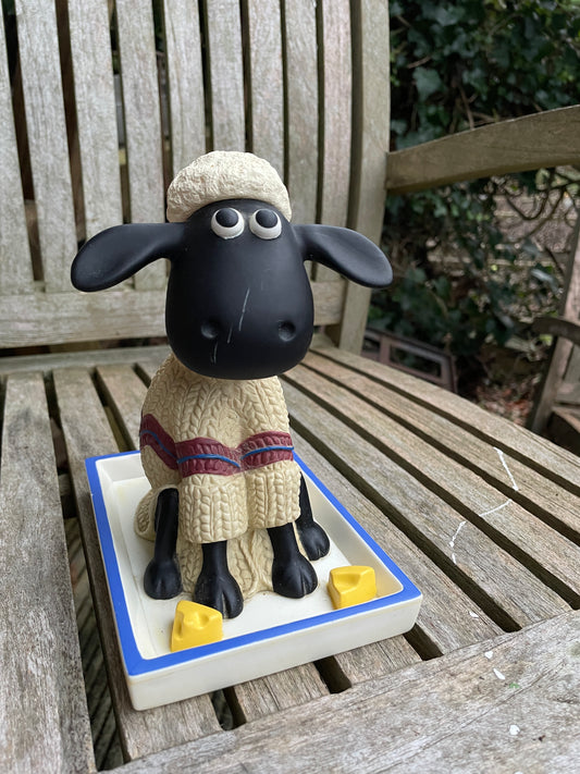 Shaun The Sheep figure with wobbly/nodding head 17cm tall