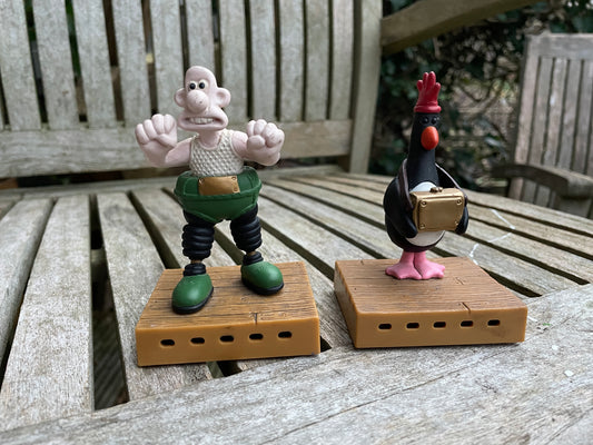 Wallace and Gromit The Wrong Trousers figures 9.5cm tall