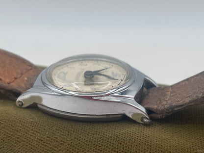 Vintage Timex Cinderella Ladies Mechanical Watch, Stainless Steel Back, Original Leather Strap (Made in Great Britain)