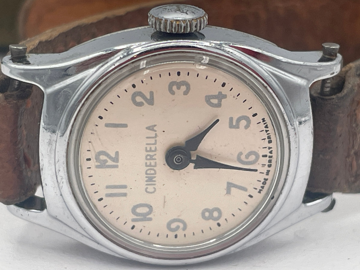 Vintage Timex Cinderella Ladies Mechanical Watch, Stainless Steel Back, Original Leather Strap (Made in Great Britain)