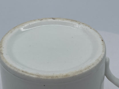 Antique World War I Allied Powers Hand-Painted Ceramic Mug, "Freedom and Justice" Flags Design (Approx. 7cm Tall)