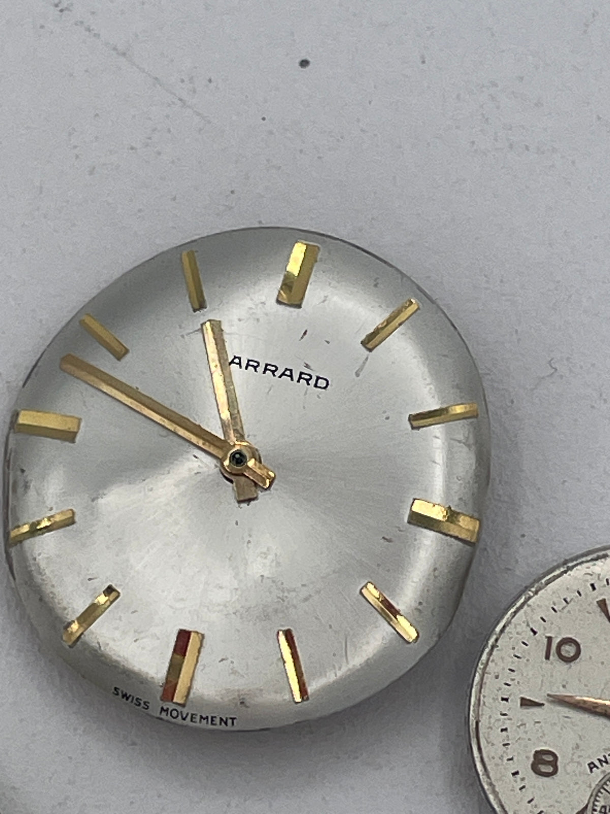 Vintage Mixed Lot of Swiss Watch Movements & Watch Heads: Accurist 21 Jewels, Garrard, J.B. Yabsley London & Oris Spare Parts