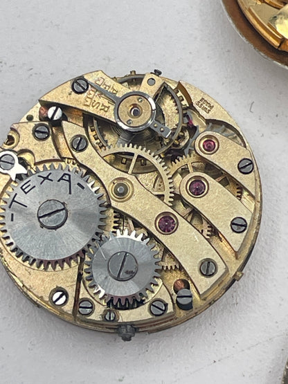 Vintage Mixed Lot of Swiss Watch Movements & Watch Heads: Accurist 21 Jewels, Garrard, J.B. Yabsley London & Oris Spare Parts