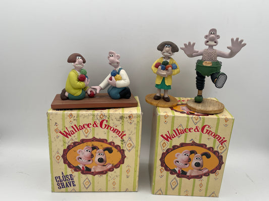 Wallace & Gromit A Close Shave Figurine Collection x3 | Boxed & Unboxed Set
