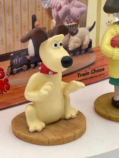 Wallace & Gromit The Wrong Trousers Train Chase Boxed Scene & Figures x3 Set