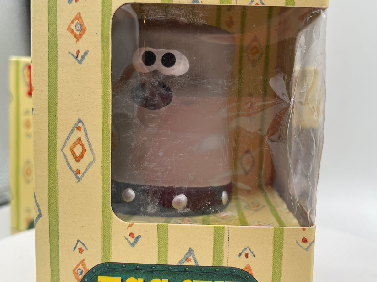 Wallace & Gromit Complete Ceramic Egg Cup Collection | Kinnerton Boxed Set & Rare Original Chocolate Egg