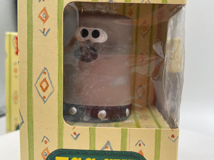 Wallace & Gromit Complete Ceramic Egg Cup Collection | Kinnerton Boxed Set & Rare Original Chocolate Egg