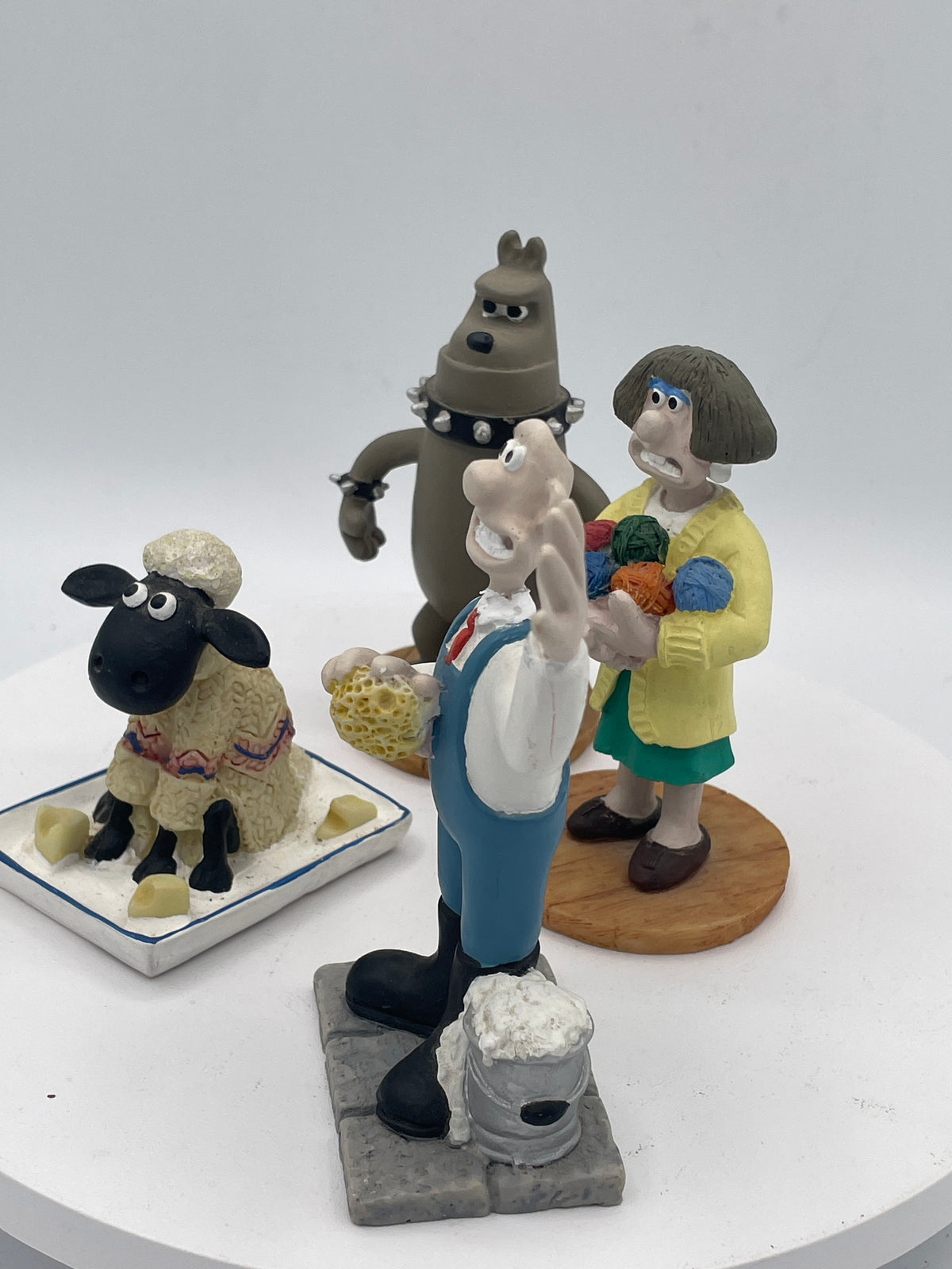 Wallace & Gromit A Close Shave Figurine Set x4 | Wallace Window Cleaner, Preston, Shaun & Wendolene