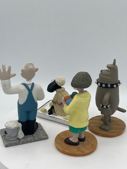 Wallace & Gromit A Close Shave Figurine Set x4 | Wallace Window Cleaner, Preston, Shaun & Wendolene