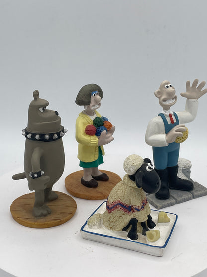 Wallace & Gromit A Close Shave Figurine Set x4 | Wallace Window Cleaner, Preston, Shaun & Wendolene