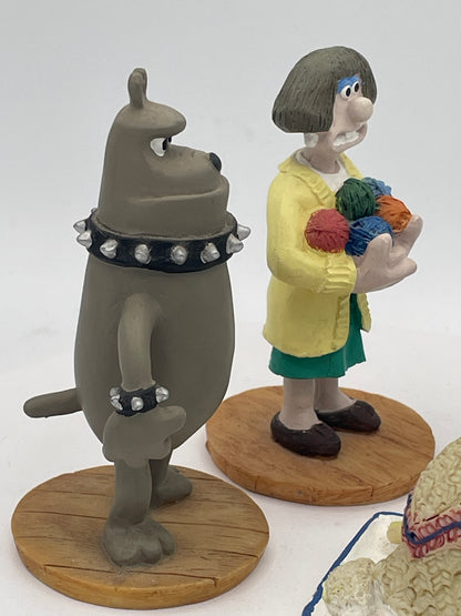 Wallace & Gromit A Close Shave Figurine Set x4 | Wallace Window Cleaner, Preston, Shaun & Wendolene