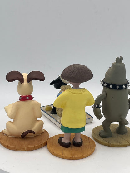 Wallace & Gromit A Close Shave Figurine Set x4 | Wendolene, Preston, Gromit & Shaun