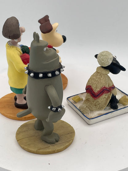 Wallace & Gromit A Close Shave Figurine Set x4 | Wendolene, Preston, Gromit & Shaun