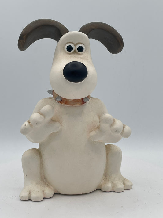 Wallace & Gromit Large Gromit Ceramic 90's Money Box / Coin Bank | Studded Collar 17cm
