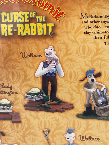 Wallace & Gromit The Curse of the Were-Rabbit Wallace Action Figure | McFarlane Toys 2005 Carded Blister Pack