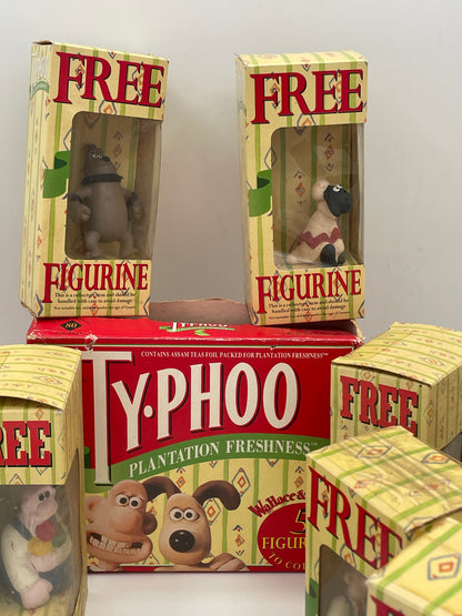 Wallace & Gromit Typhoo Tea Promotional Figurine & Salt/Pepper Pot Collection | Boxed Set