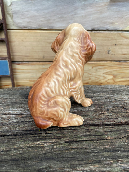 Cocker Spaniel figurine by Sylvac - model 18 sitting and fawn colour with a sheen finish 70's