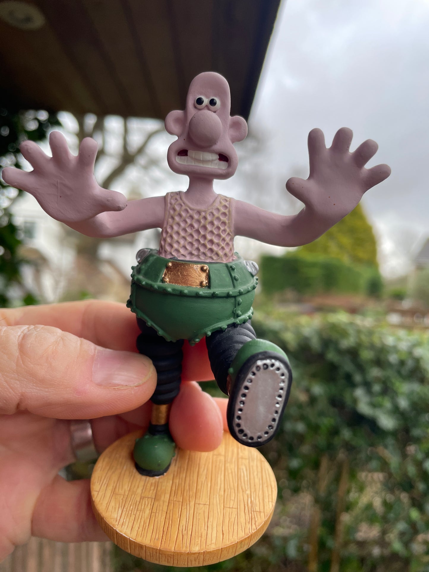 Original Wallace and Gromit Wrong Trousers Wallace figurine 1993 12cm tall