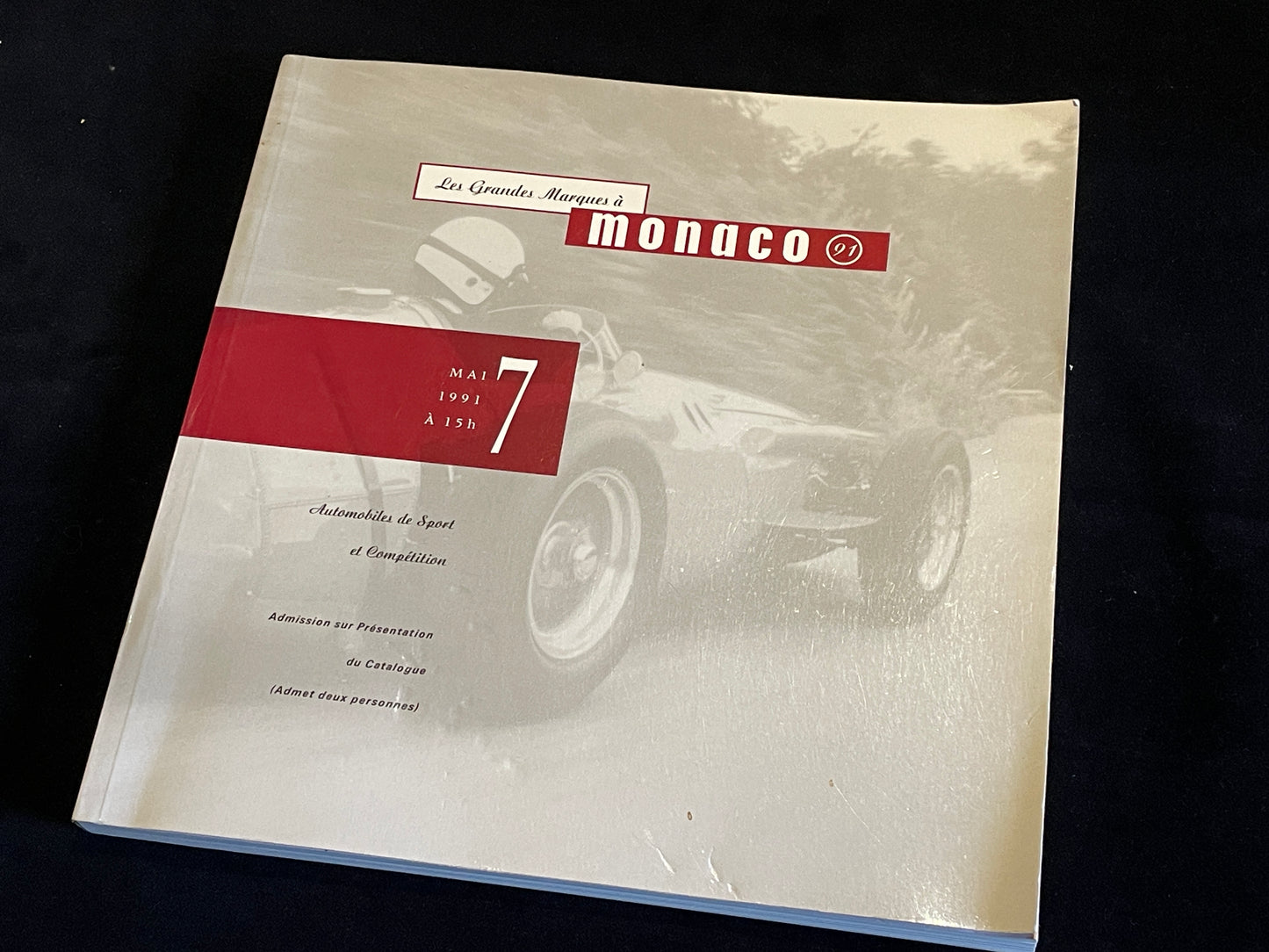 Official admission brochure for the Les Grandes Marques a Monaco 1991 celebrated auction