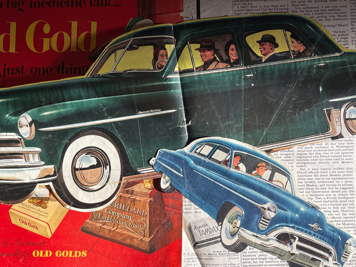 Automotive related advertising from 1949 newspapers