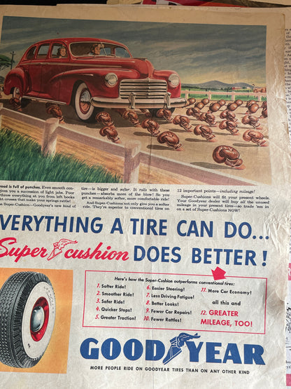 Automotive related advertising from 1949 newspapers