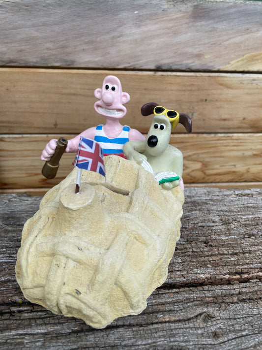 Wallace & Gromit Money Box Sand Car At The Beach Aardman 1989